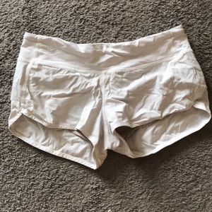Lulu lemon white running shorts